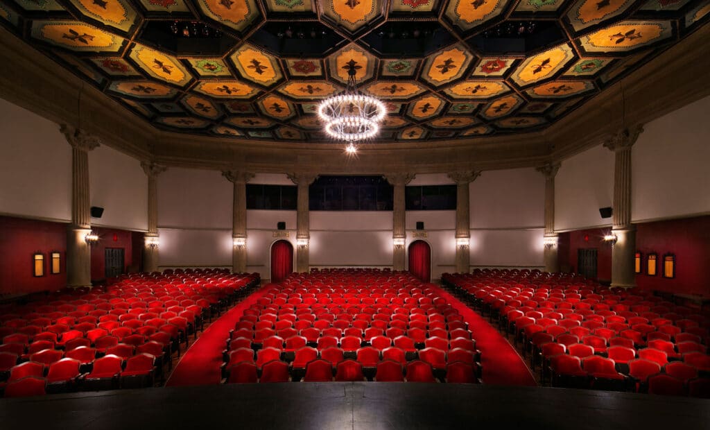 Lobero Theatre on stage looking out to the seats