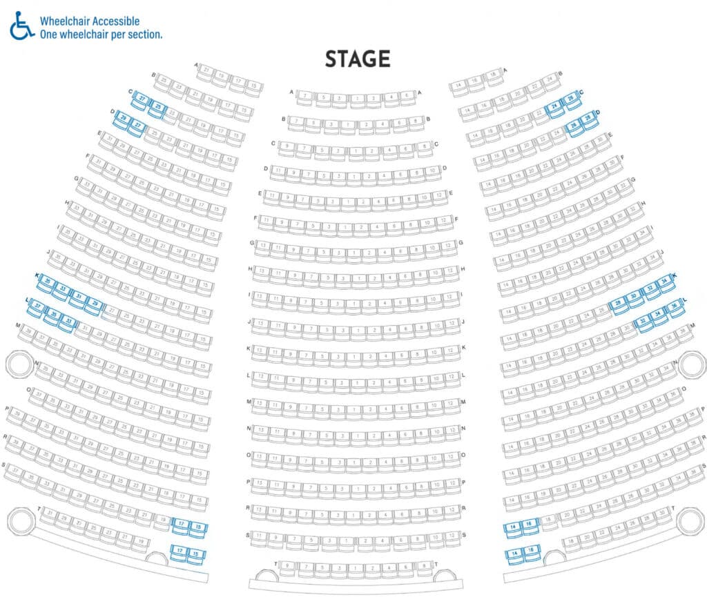 Lobero Theatre seating chart map